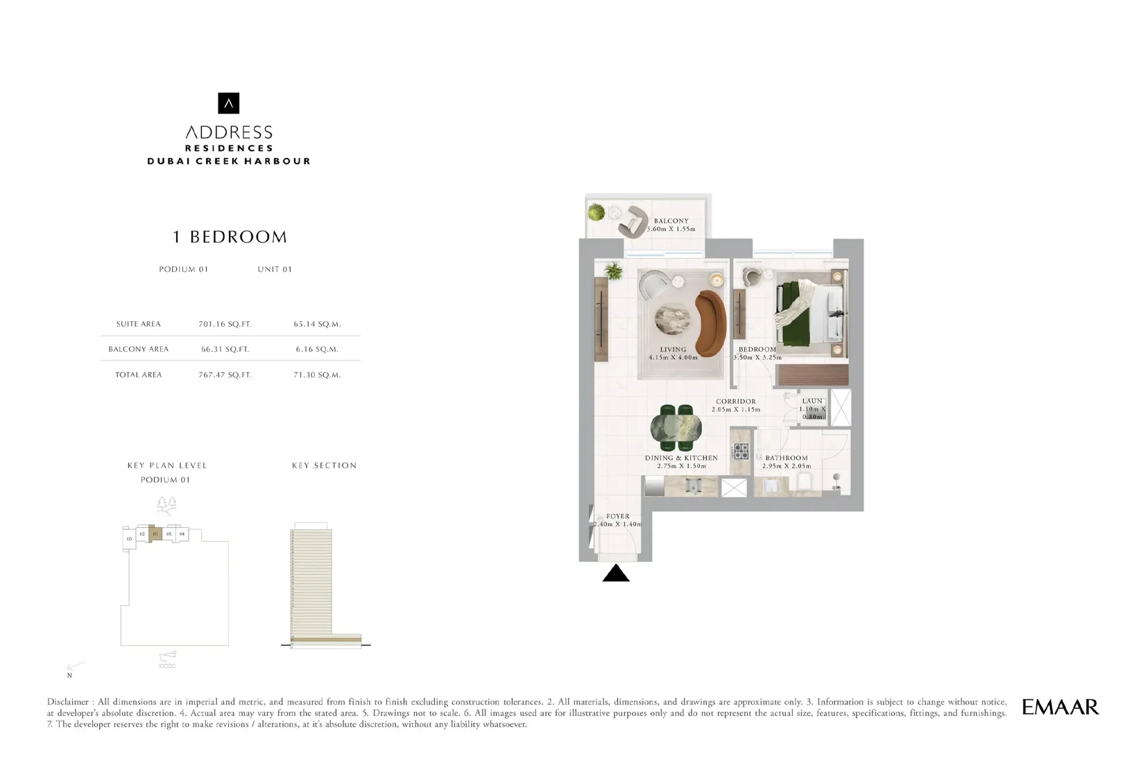 Address Residences at Dubai Creek Harbour 1 Bedroom