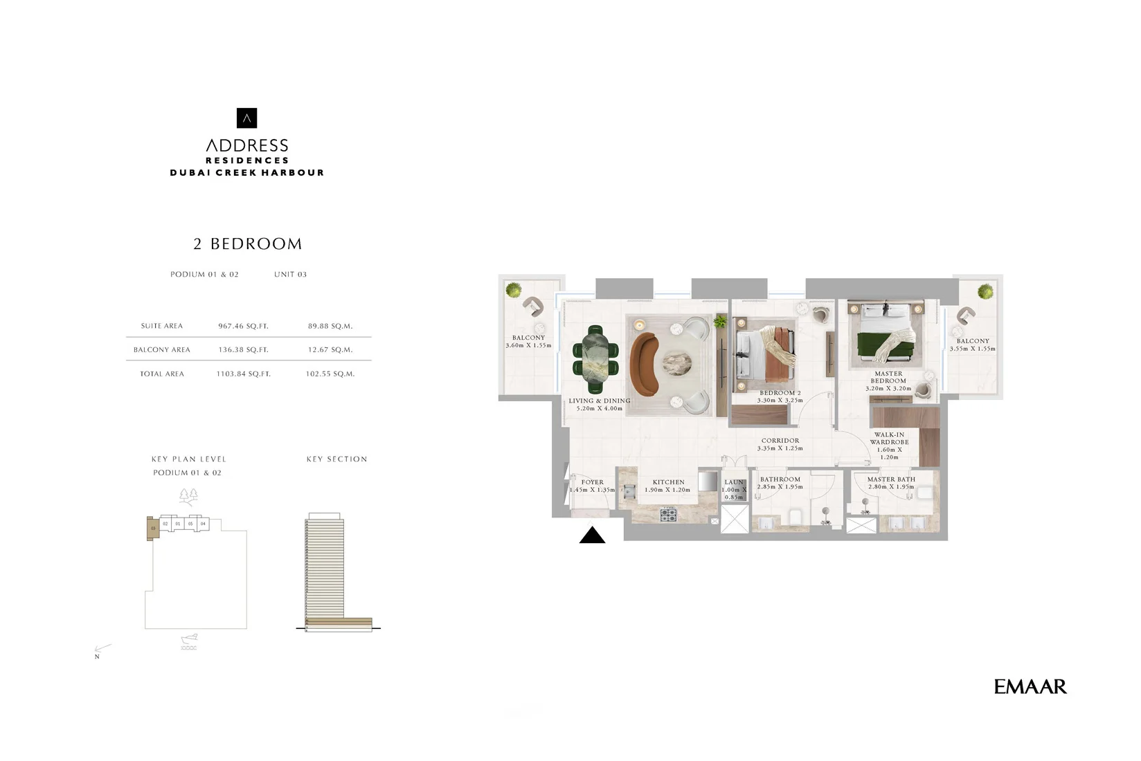 Address Residences at Dubai Creek Harbour 2 Bedrooms