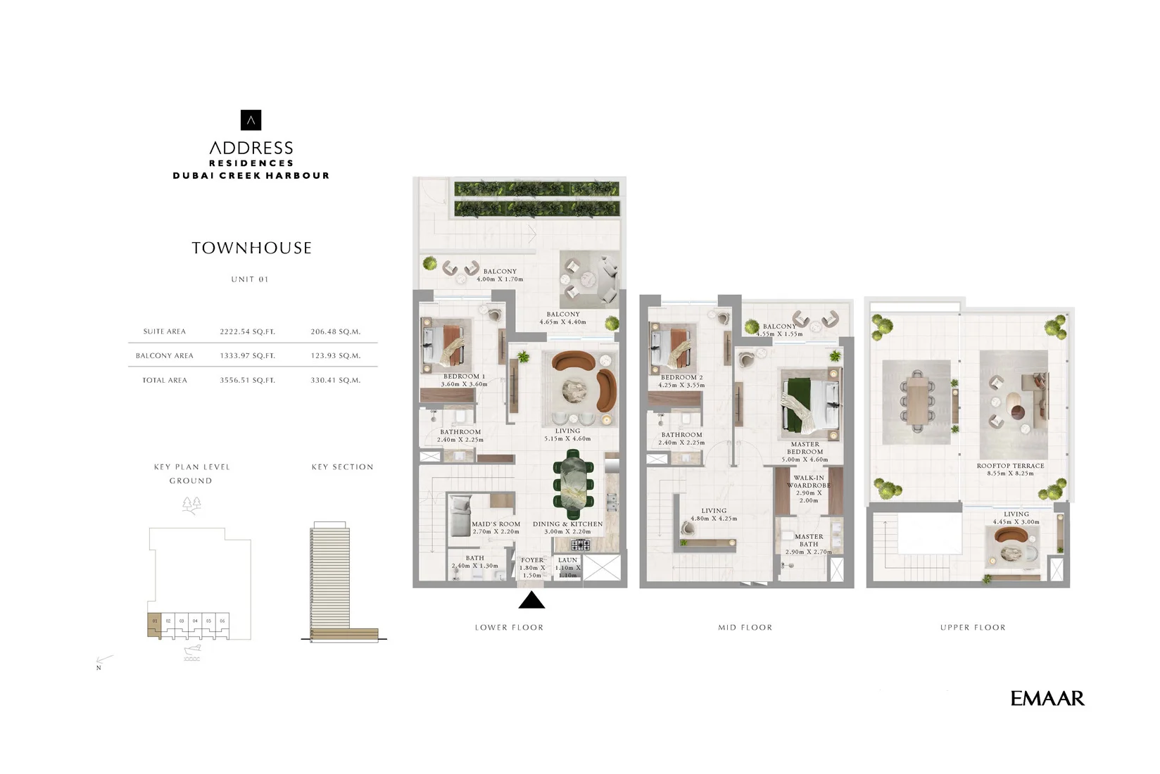 Address Residences at Dubai Creek Harbour 3 Bedrooms