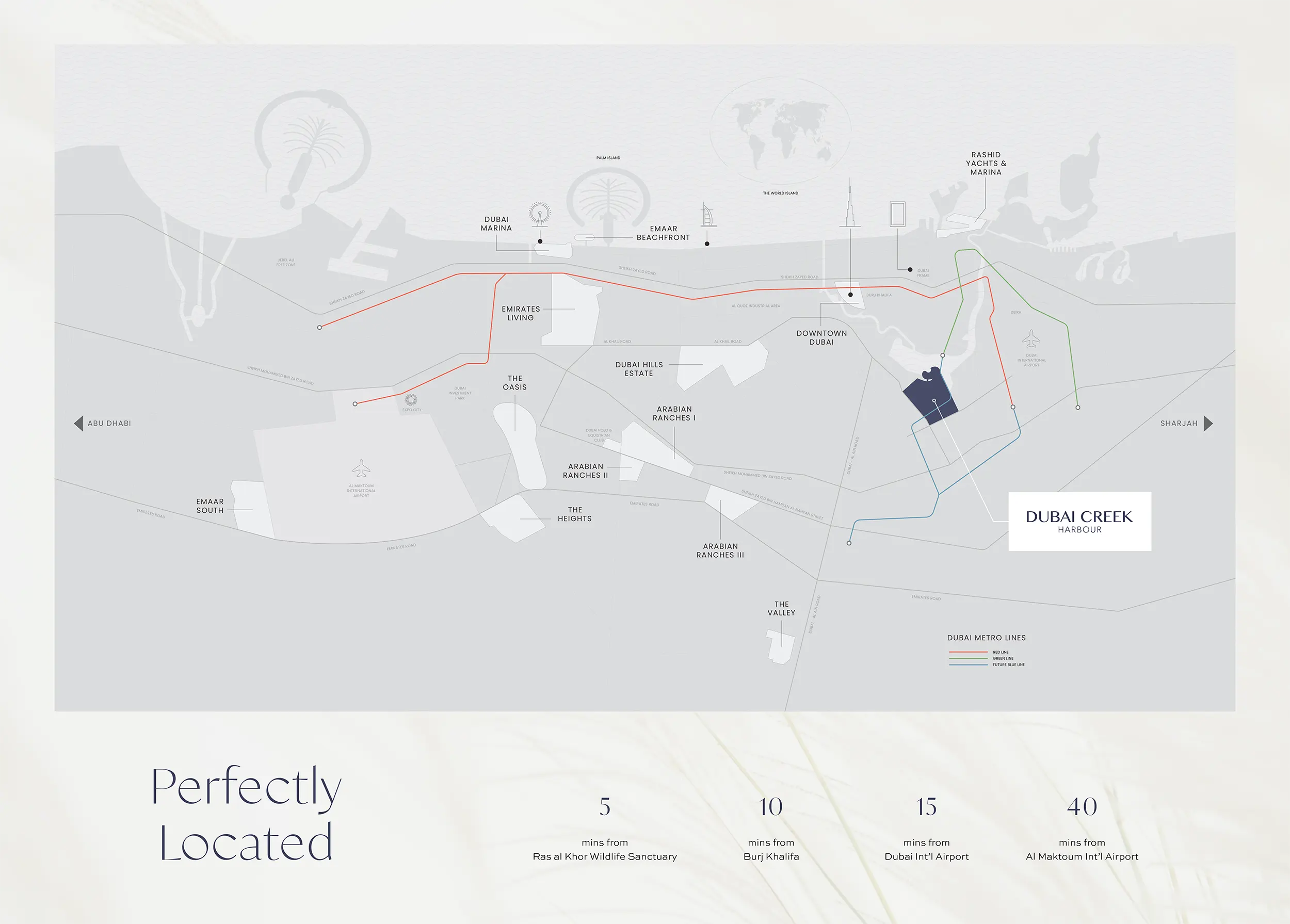 Altus at Dubai Creek Harbour location map