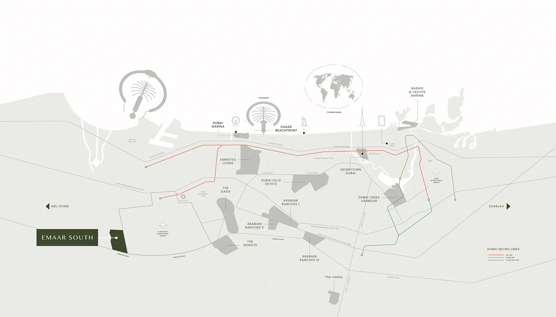 Emaar Golf Point at Emaar South Dubai location map