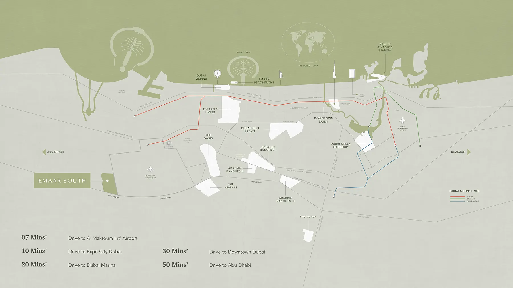 Emaar Greenridge at Emaar South, Dubai location map