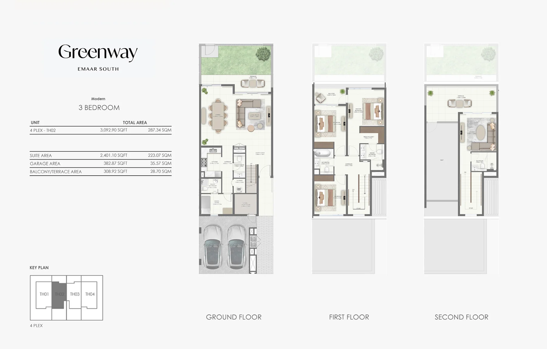 Emaar Greenway at Emaar South, Dubai 3 Bedroom