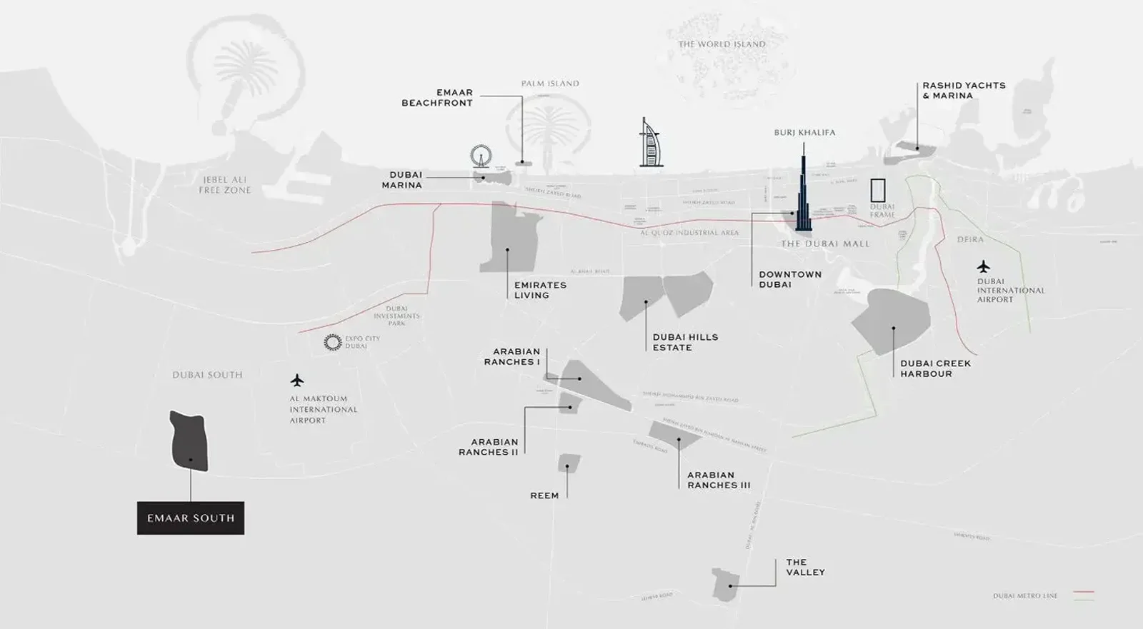 Emaar Greenway at Emaar South, Dubai location map