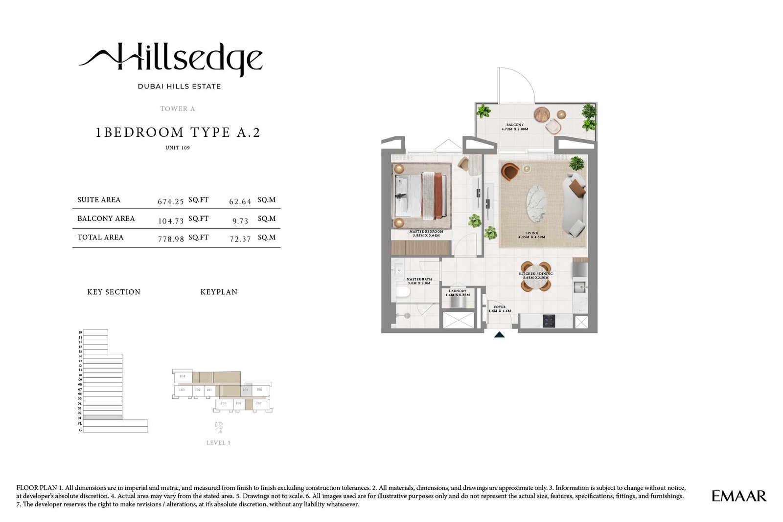 Emaar Hillsedge at Dubai Hills Estate 1 Bedroom