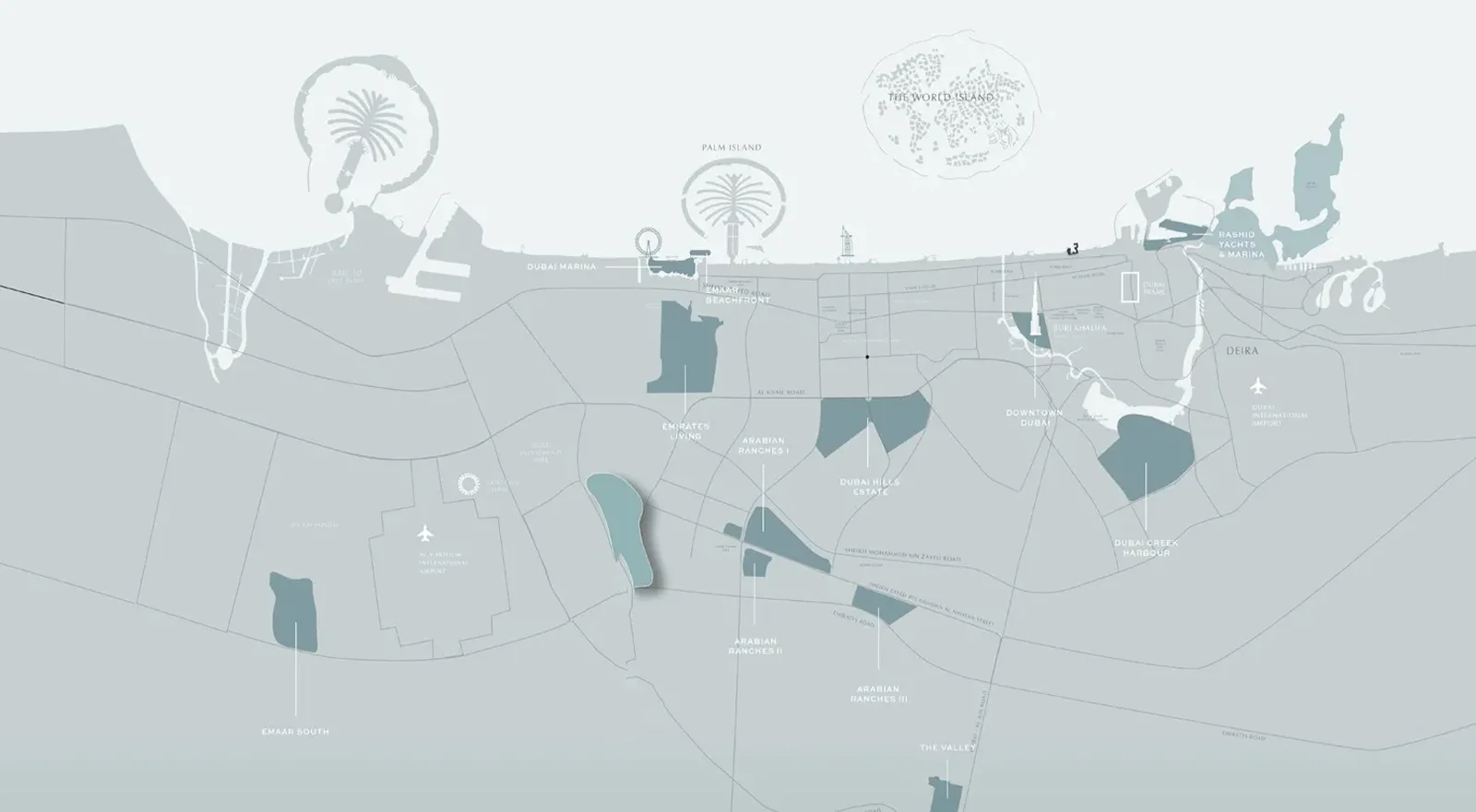 Emaar Mirage at The Oasis, Dubai location map