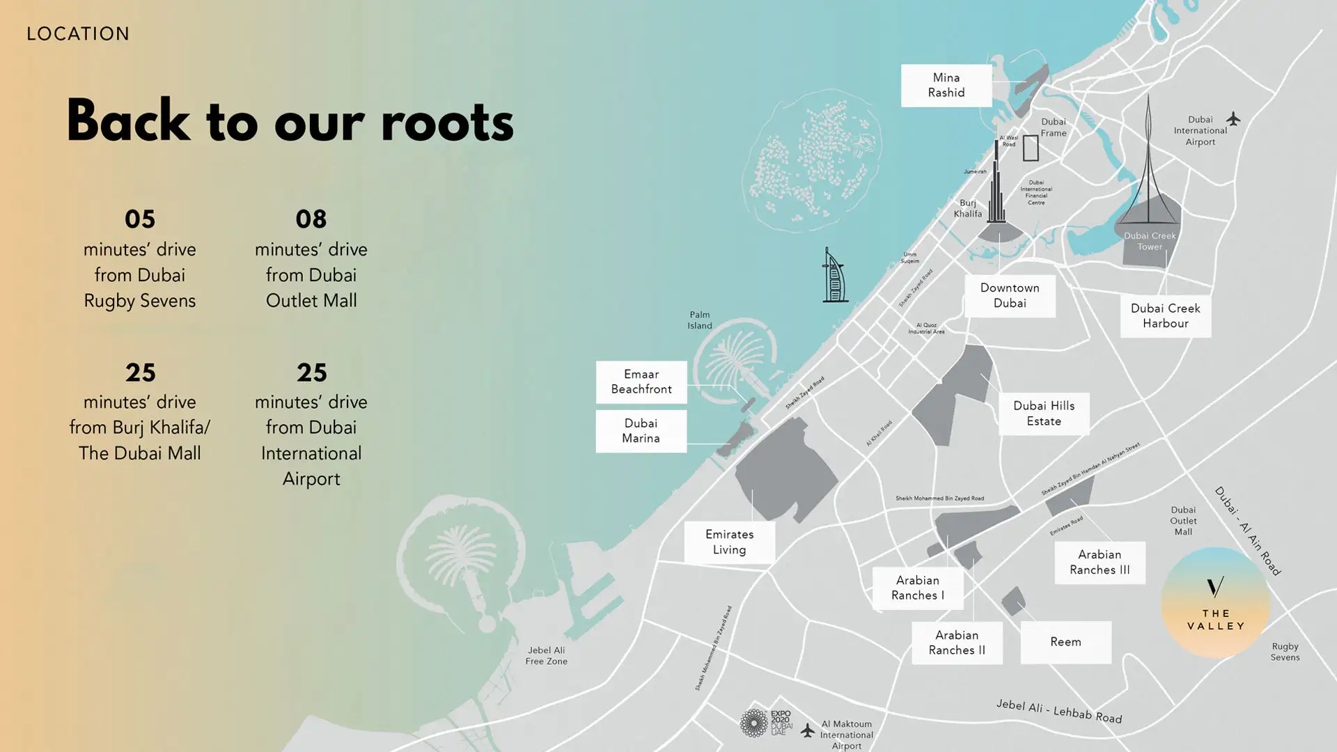 Emaar Nara at The Valley location map