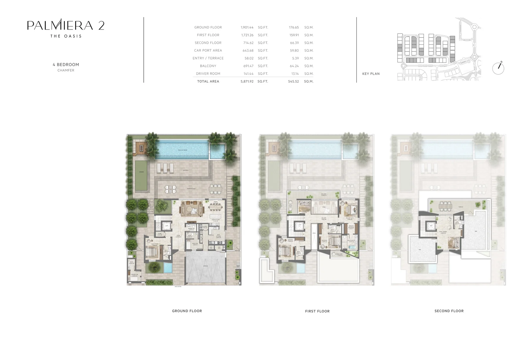 Emaar Palmiera 2 at The Oasis, Dubai 4 Bedroom