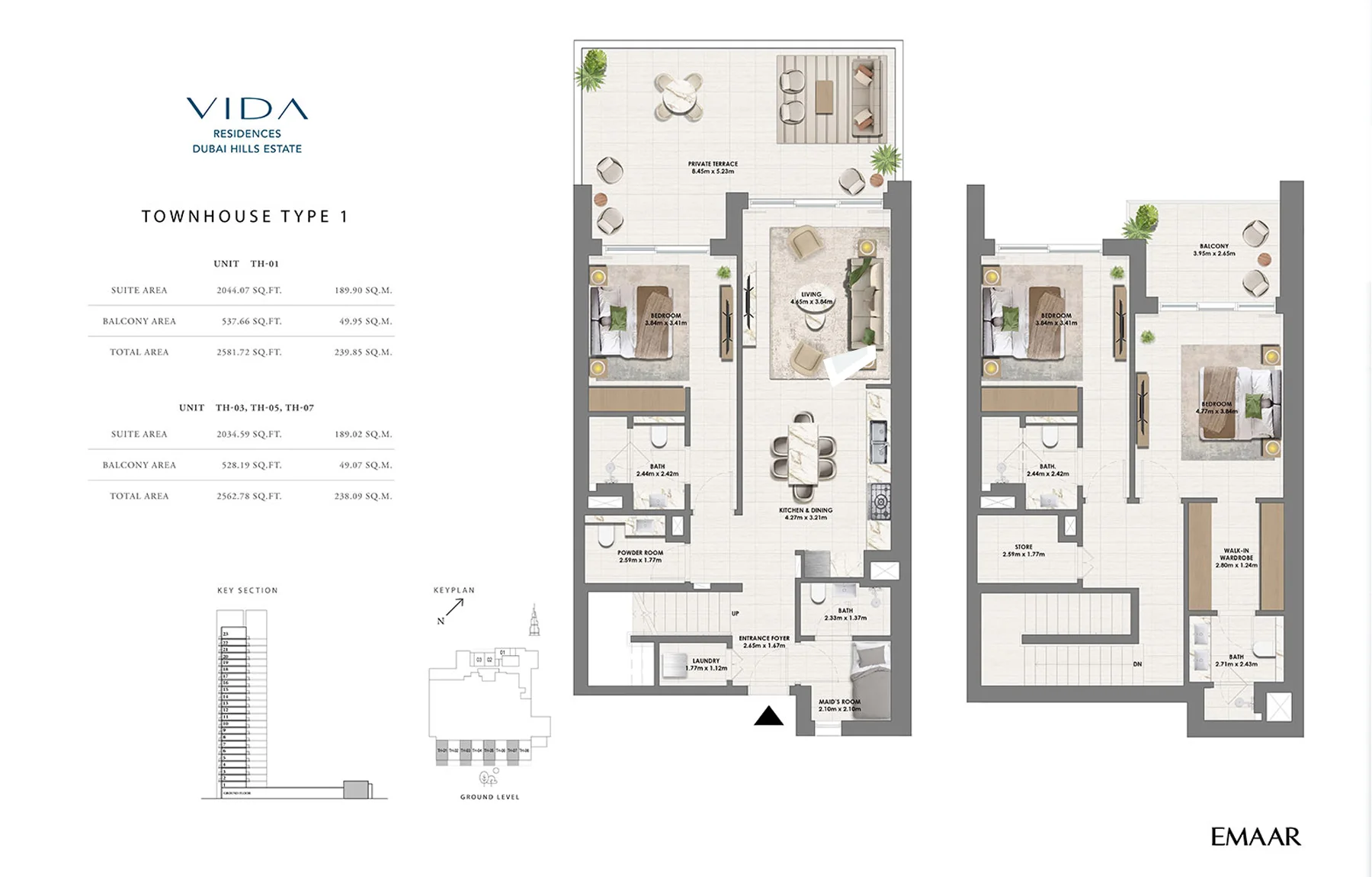 Vida Residences at Dubai Hills Estate 3 Bedrooms Townhouse
