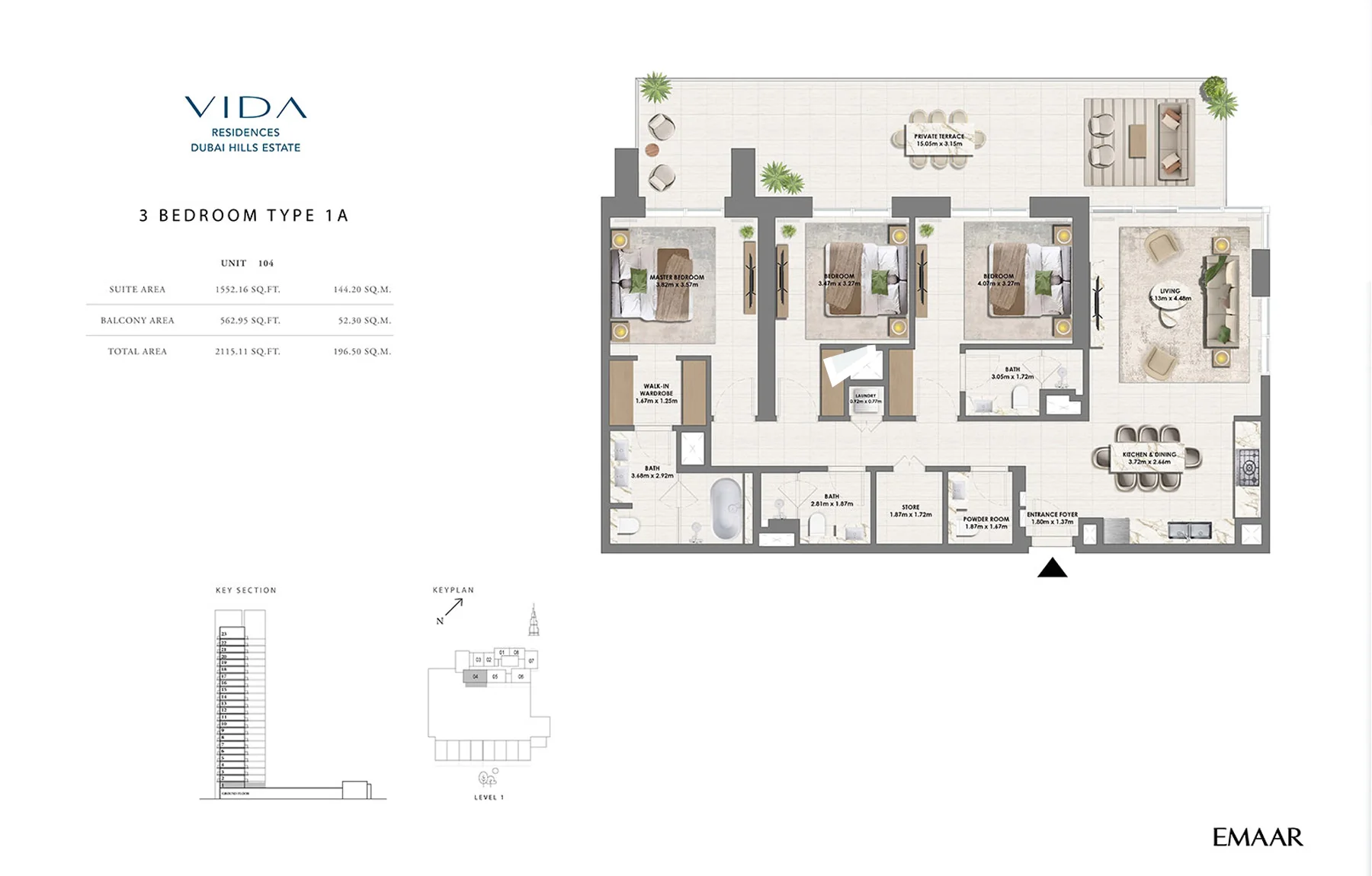 Vida Residences at Dubai Hills Estate 3 Bedrooms